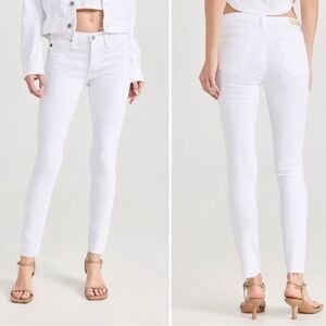 AG Jeans The Legging Ankle Super Skinny White Leopard Print Designer Size 29
